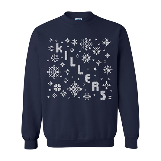 Holiday Snow Crewneck - Blue